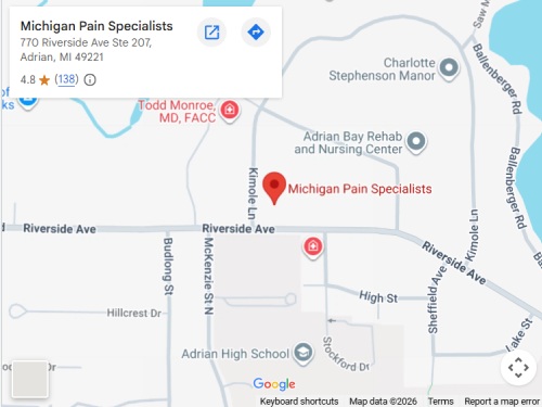 Get Directions to Michigan Pain Specialists in Adrian, MI